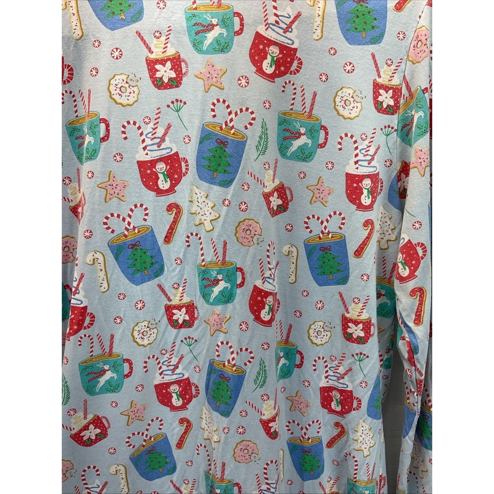 Magnetic Me Holiday Blue Sleep Pajama Set Women size M CHristmas modal lounge - Picture 3 of 12